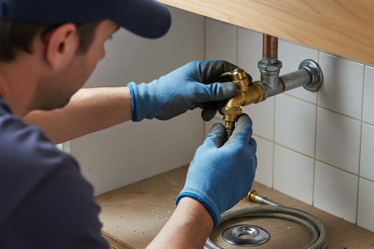 Shutoff valve and fitting work during Faucet and Fixture Repair in Van Nuys